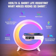 RGB Speaker Wireless Charger Night Lamp Bluetooth Speaker RGB 64 Colours