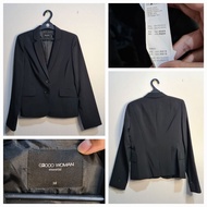 G2000 Woman Black Blazer Coat Outer Outwear Woman Black Top Office Wear Wanita