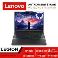 Lenovo LEGION 7 16IRX9 | 83FD0009SB | 16" 3.2K | Intel i9-14900HX | RTX 4060 | 32GB DDR5 | 1TB SSD | Win11 Home | 3Y