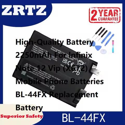 High-Quality Battery 2250mAh For lnfinix Note 12 Vip (X672) Mobile Phone Batteries BL-44FX Replaceme