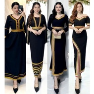 Dress Borneo Bidayuh Kadazan free size 40-80kg motif Sabah Sarawak