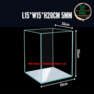 AQUARIUM Fish Tank Crystal Clear Tank Cube Tank 5mm / 6mm Thickness 10CM/ 12CM/ 15CM/ 20CM/ 25CM/ 30
