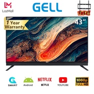 GELL 43 inch smart tv sale Android Smart TV flat on sale screen tv FHD TV YouTube /Netflix Multiport LED TV (Free Bracket)