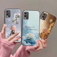 Nokia C32 case printed with calligraphy, peace, luck