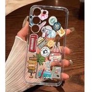 1 ชิ้น เคสโทรศัพท์ลายเครื่องบิน, แสตมป์รูปหัวใจ, ตู้โทรศัพท์, เคสป้องกันแบบนิ่มสำหรับ , Honor, Galax