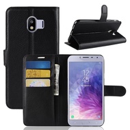 Kickstand Leather Phone Case For Samsung Galaxy J4 2018 J4 Plus Core J400F J415F Flip Case