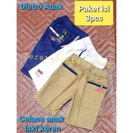 Contents: 3pcs Distro combination pants for boys distro pants for boys boys' shorts/ 12 year old boy