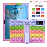 For Itel Pad 1 Pad1 10.1 Stress Reliever Toys Soft shockproof back shell Push Bubble Kids Cover Tabl