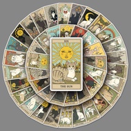78 Cat Tarot Cards Graffiti Creative Trend DIY Skateboard Mobile Phone Luggage Stickers Waterproof 1