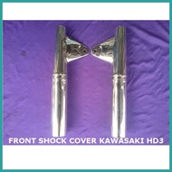◊ ☋ ▘ Kawasaki HD3 Front Shock Cover Set Stainless, Manipis