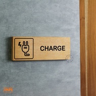 Charge port signage - charging port marker board - wall sign - charge