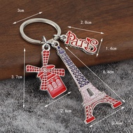 Paris Keychain with Eiffel Tower Design Zinc Alloy Metal Keychain