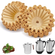 Penapis Kopi Kertas Serasi dengan Percolator Kopi Farberware, 100 Keping Penapis Berlubang untuk Far