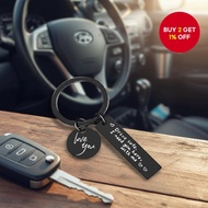 Keychain for Boyfriend Drive Safe Gift Stainless Steel