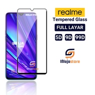 LAYAR Tempered Glass Full Screen 5D Realme 6 6 Pro 5 5 Pro 5i 5s 3 3 Pro 2 2 Pro Anti-Scratch 9D Ful