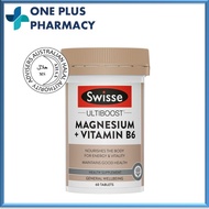 Swisse Ultiboost Magnesium + Vitamin B6 60 Tabs [EXP 11/2027]