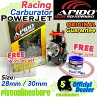 Apido Racing PowerJet Carburetor Square Top 28mm 30mm Carb Karb Power Jet KR150 RXZ LC135 Wave Dash EX5 Kriss OKO Swipoh