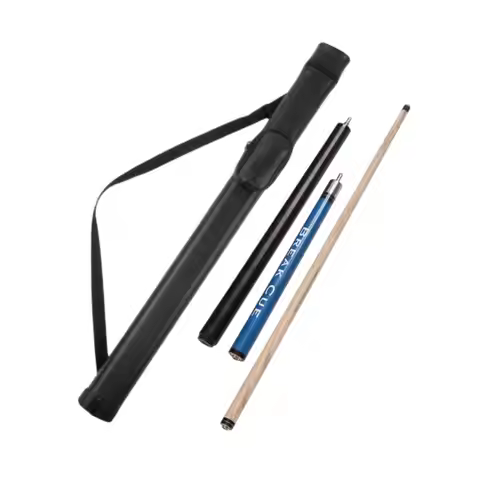 Billiard Cue Stick Wood Metal PU 1/2 Split Break Jump Jump Rod with Case for Billiards and Snooker S