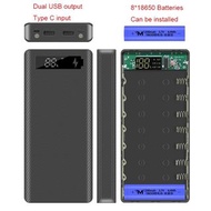 DIY外部8 x 18650電池銀行殼可攜式電池存儲盒Powerbank液晶