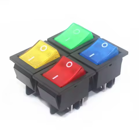 KCD4-201 on Off on On 30A/250V 16A/250V Heavy Duty 4 Pin T85 Rocker Switch with Light 12V 24V 110V 2