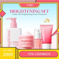 G-2-G  Skincare Sunscreen 4pcs Set Moisturizer/Serum/Sunscreen/Cleanser Acne Brightening Repair Trav