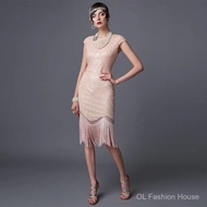 S-4XL Gatesby Costume Sequined Women Retro Dress 1920S Prom Banquet Dress