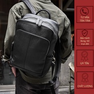 Genuine leather men's office backpack, genuine leather backpack, laptop bag, youthful, modern style 