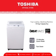TOSHIBA Mesin Cuci Top Loading 9kg Model AW-J1000FN T06 - Mesin