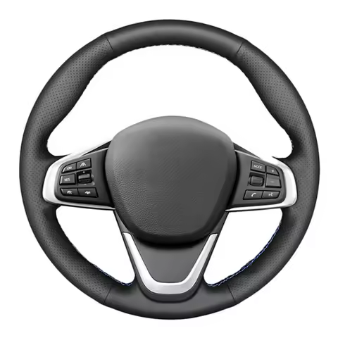 Hand-stitched Black Artificial Leather Car Steering Wheel Cover For BMW F45 F46 X1 F48 X2 F39