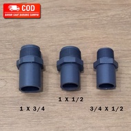 PVC SOCKET OUTER THREAD 1 x 1/2 INCH 1 x 3/4 INCH 3/4 x 1/2 INCH 1/2 x 3/4 INCH RUCIKA AW