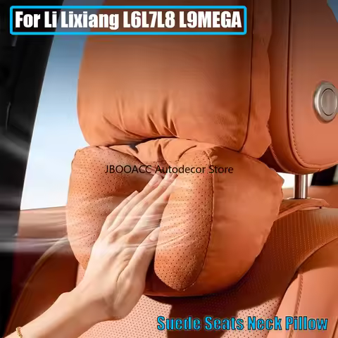 Car Suede Seats Headrest Neck Protection Pillows For Li Lixiang L6 L7 L8 L9 MEGA Car Accessories Int