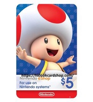 [點卡專營] 美國 Nintendo Switch eshop gift card 美服 任天堂 點數卡 USD 5 美元 預付卡 US 遊戲卡