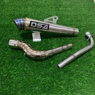 (tambutso) Ds4 conical pipe open spec pipe 1set big elbow for xrm 125 xrm 110 wave 100 wave 110 wave