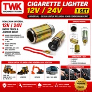 12V-24V Car Auto Cigarette Lighter (1SET) Proton Wira Waja Saga backhoe loader 580E/K/SK/L/L2/SL/M/N