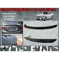 MERCEDES BENZ C-CLASS W205 PSM STYLE REAR TRUNK SPOILER DUCKTAIL ABS SKIRT LIP BODYKIT