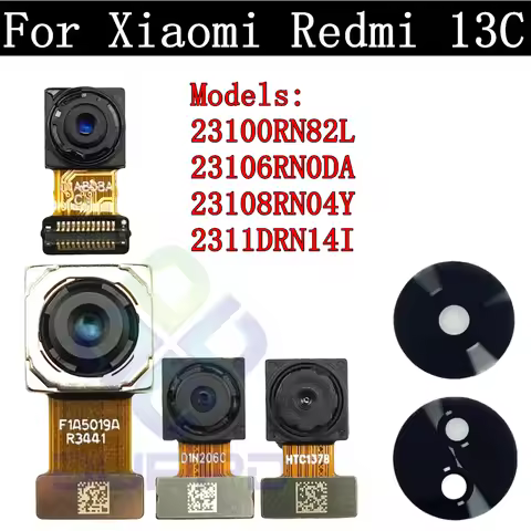 Rear Camera Flex Cable for Xiaomi Redmi 13C, 2311DRN14I, 23106RN0DA, Front Selfie, Small Facing, Mai