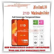 Kaca (Wholesales 2Pcs 21D Full Tempered ) Black Shark 4/Mi Po co F2 M3 Pro Lite/Red mi 8/8A/7/Note 5