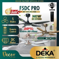 🔥UPGRADED🔥DEKA Fan DEKA KRONOS DEKA F5DC 56 PRO 5 Blades 20 Speed Forward+Reverse DC Motor Remote Co