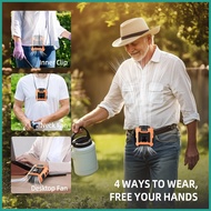 ✳ ✱ Orashare K50 10000mAh Multifunctional Portable Waist Clip Fan 5 Speed Adjustable Hanging Neck F