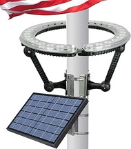 Etzeaxus Flag Pole Light Solar Powered, 4640 Lumen Solar Flagpole Light, Up to 15 Hrs 12000mAh Flag 