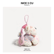 Cute ice cream scrawled puppy plush pendant West H 可爱冰淇淋潦草小狗毛绒挂件西高地包包挂件包挂饰闺蜜礼物车挂REH97