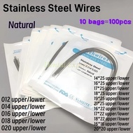 10Packs Dental Orthodontic Stainless Steel Wires Upper Lower 0.018 Ovoid/Natural Arch Wire