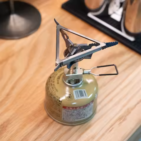Titanium 3-Prong Stove Stand for Mocha Pot Support Rack for Optimus 8R Stove, ST 350, Alcohol Stove