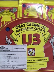 Puyer obat cacing U3 cap jago 1 gros / 12 lusin