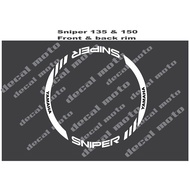 ✳◑Decals, Sticker, Motorcycle Decals for Mags / Rim for Yamaha Sniper 135 &amp; 150, white