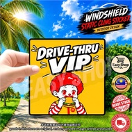 DRIVE THRU VIP Windshield Sticker Tampal Lekat Dalam Cermin Car Sticker Interior Design Decorations 