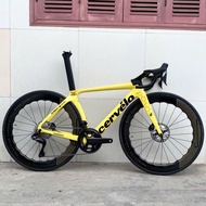 Cervelo S5 carbon road frame with disc brake using 46mm pressed BB, 1 equal to 1 convex 1cm - Yellow