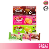 London Choco Roll Cake 16gx24Pcs Dark Choco Strawberry Coconut Snack