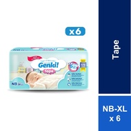 [Carton]GENKI TAPE REGULAR NB28/S28/M24/L20/XL18 (x 6 Packs)