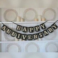 Happy Anniversary Banner / Happy Anniversary Flag Banner with Various Motifs
